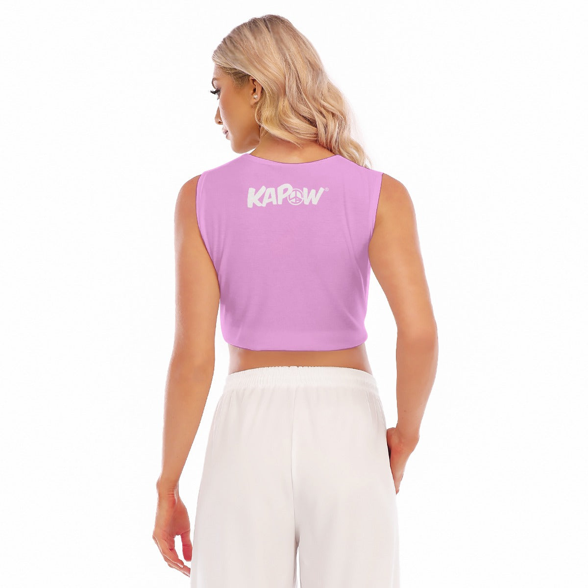Cropped Sleeveless T-Shirt – Milk Silk Edition