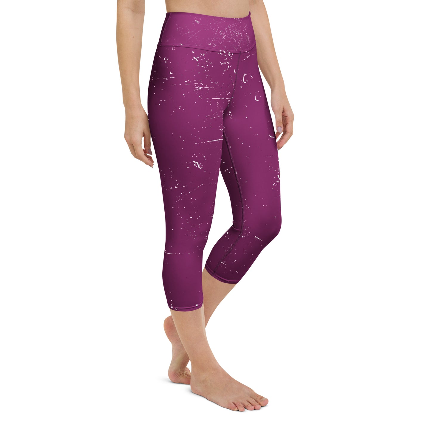 GynetiXx Leggings 3/4 lanmg in bordeaux mit goldenem aufdruck be you am bein highwaist