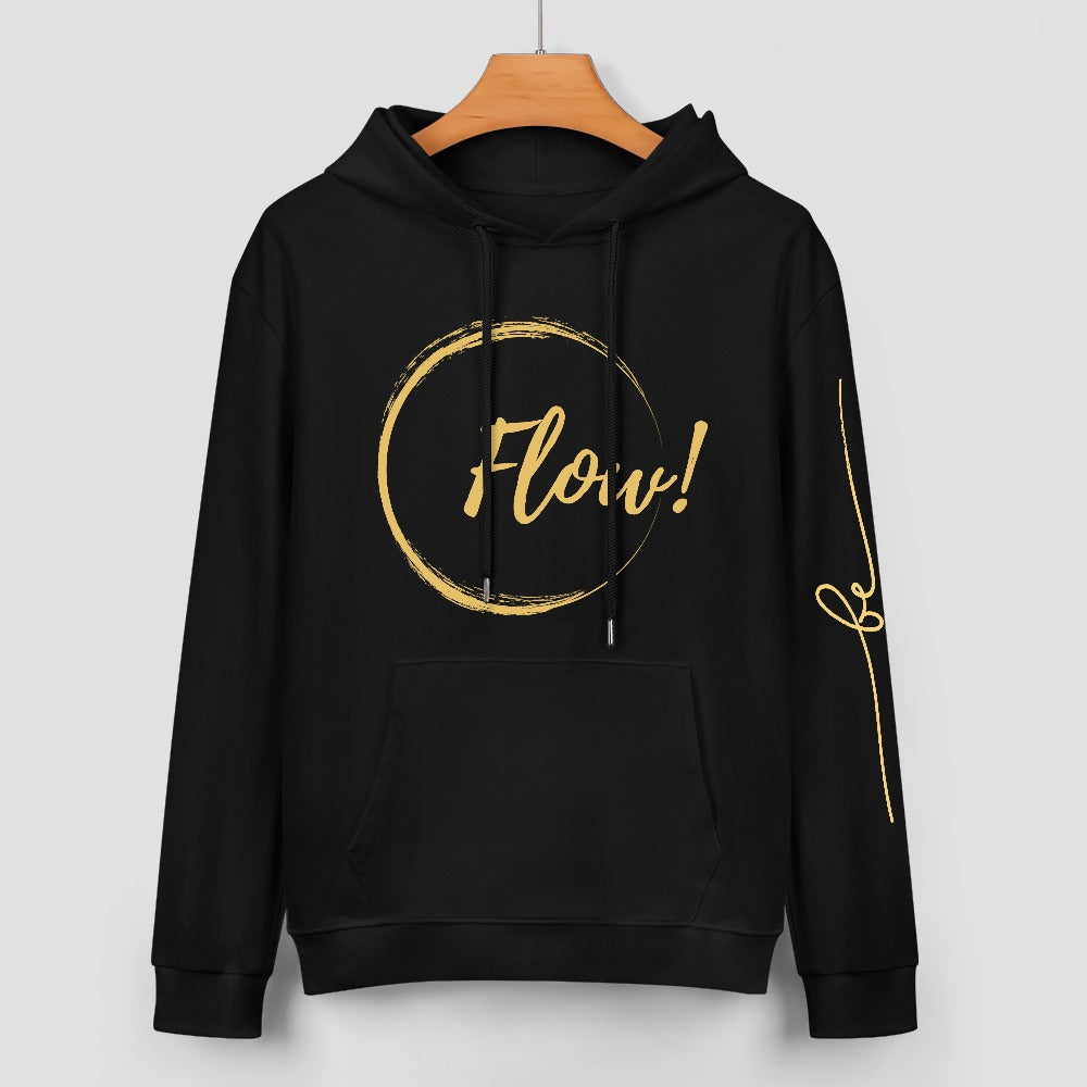 Flow Hoodie oversized mit be you aufdruck auf dem linken arm