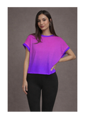 Flow Open-Back Tee – Pink · Lilac Gradient