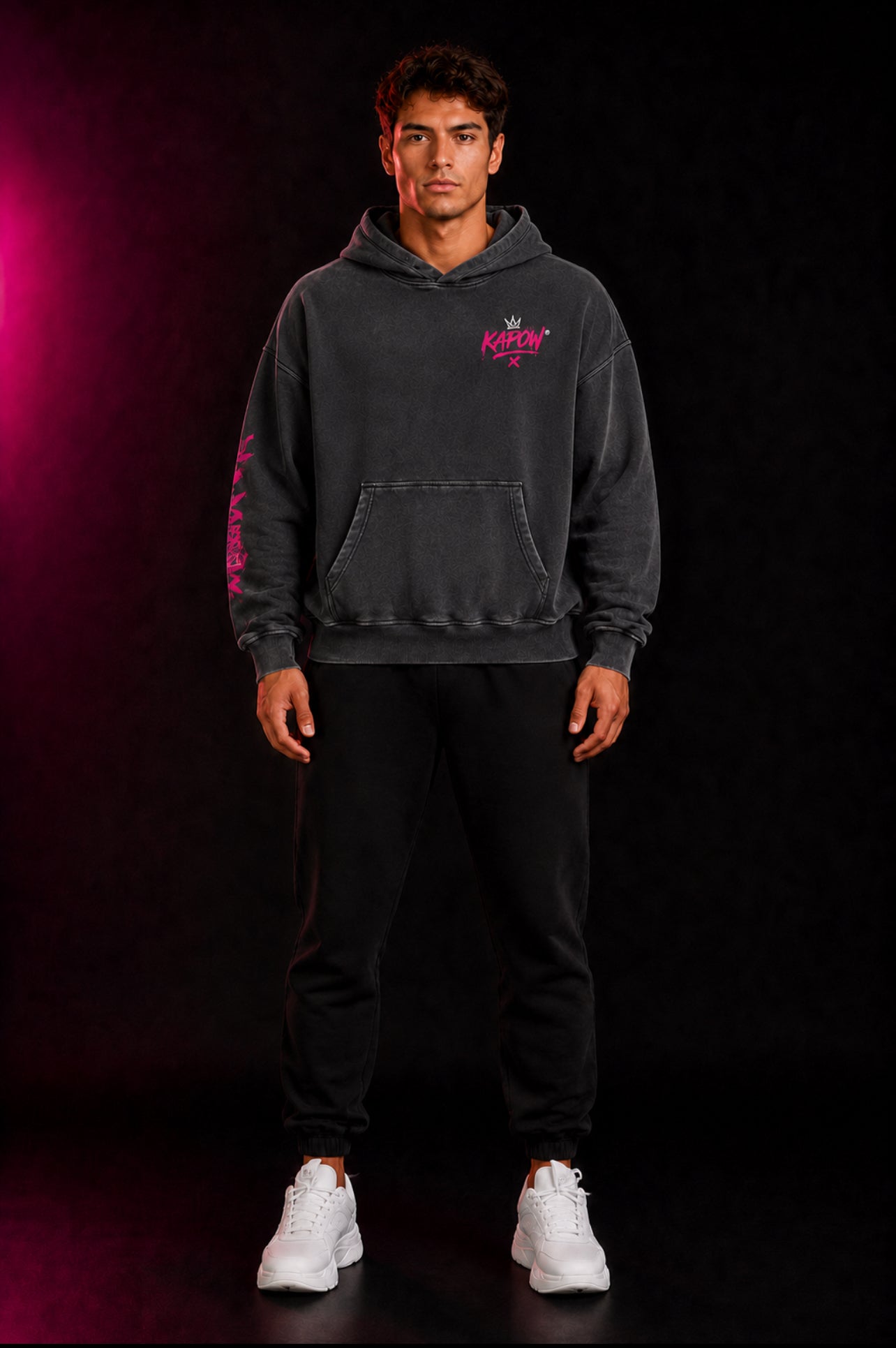 Snow Wash Fleece Oversize Hoodie