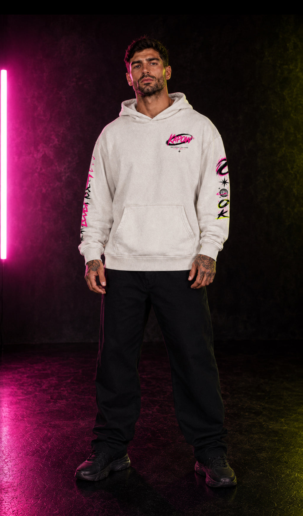KAPOW® OVERSIZED SNOW WASH HOODIE