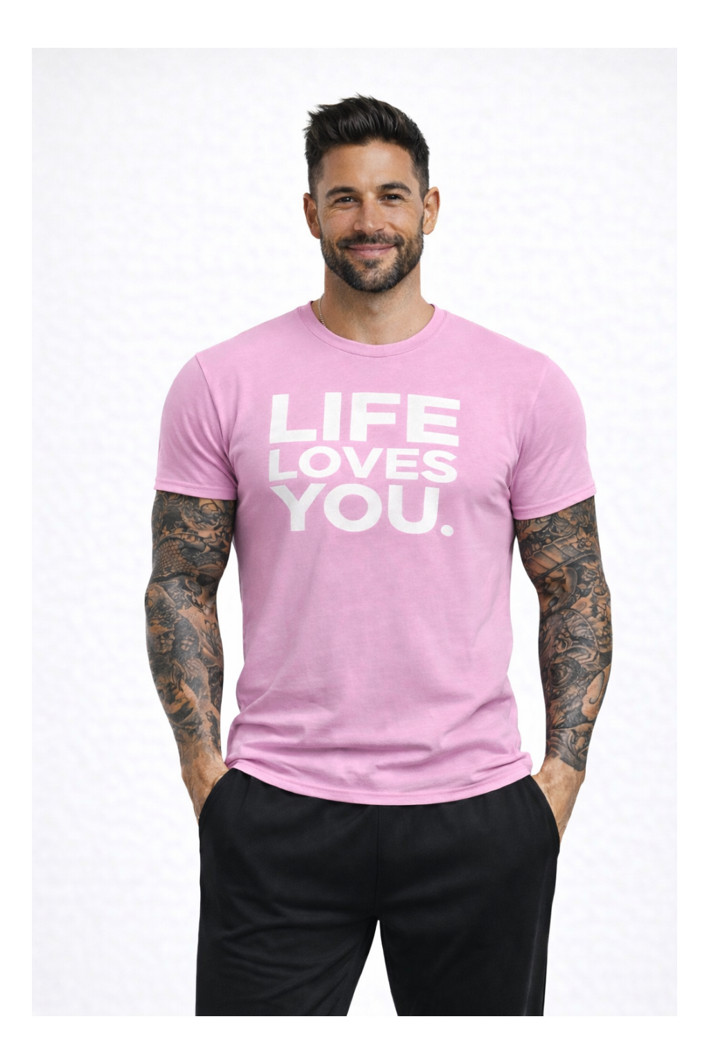LIFE LOVES YOU. – Cotton Statement Tee