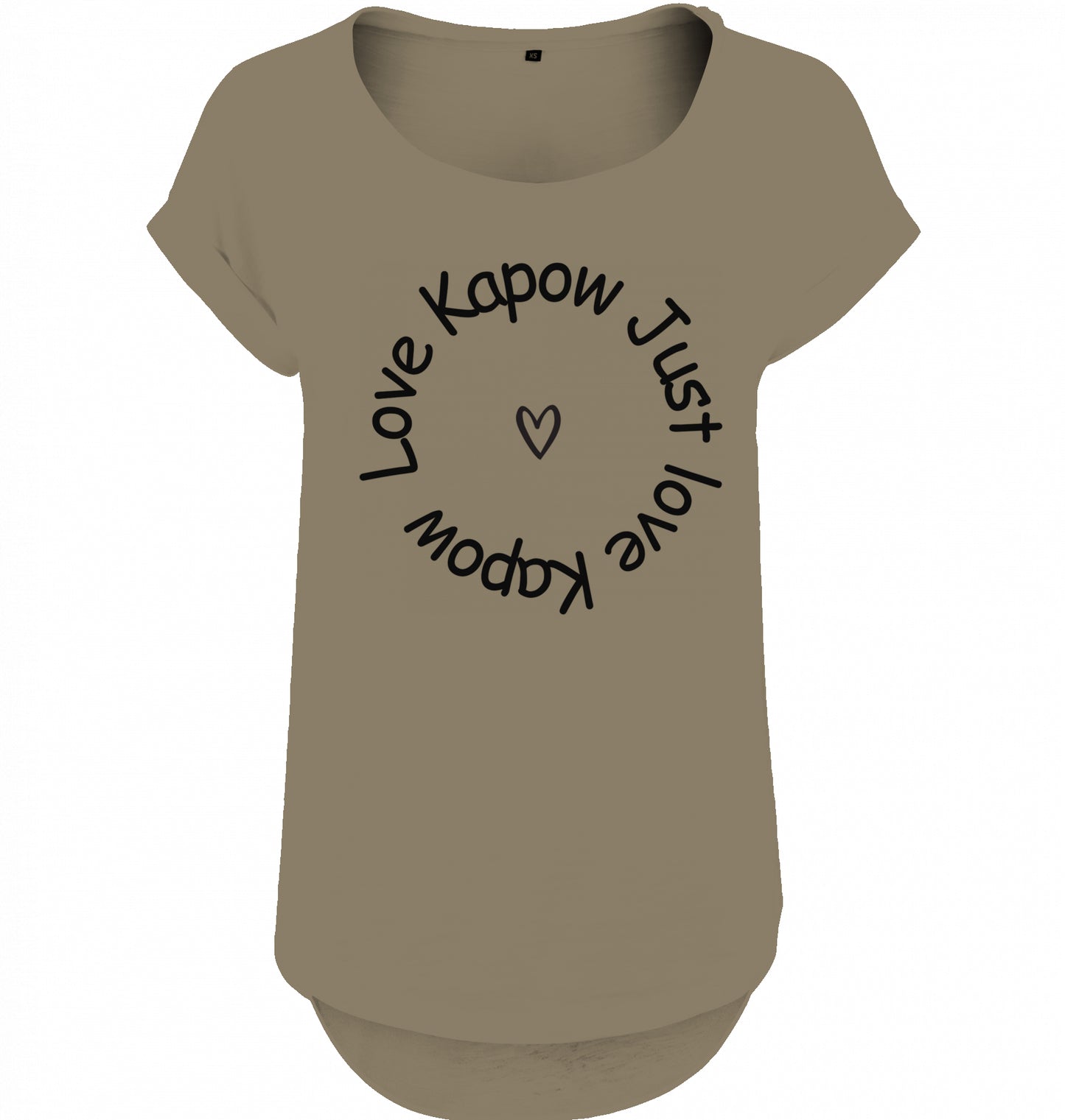 Kapow® Ladies Long Slub Tee Lapow® LOVE