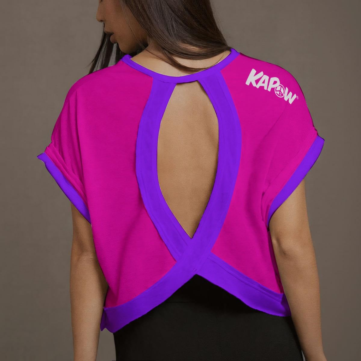 Kapow® Open-Back Crossover Workout Tee