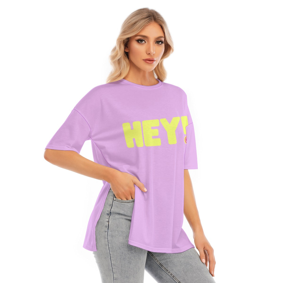 HEY – Pink Classic Crew Neck T-Shirt