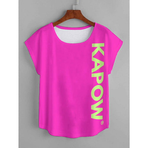 KAPOW® Essential Curve Plus-Size T-Shirt – Pink – front product view