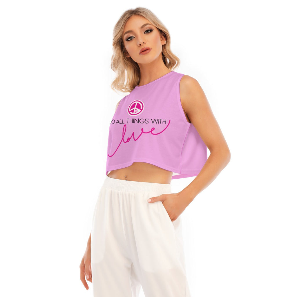 Cropped Sleeveless T-Shirt – Milk Silk Edition