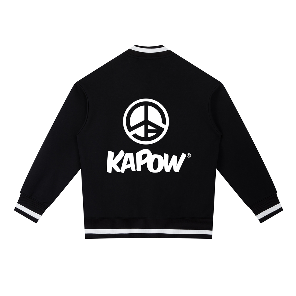 Contrast Piping Zip Bomber Jacket