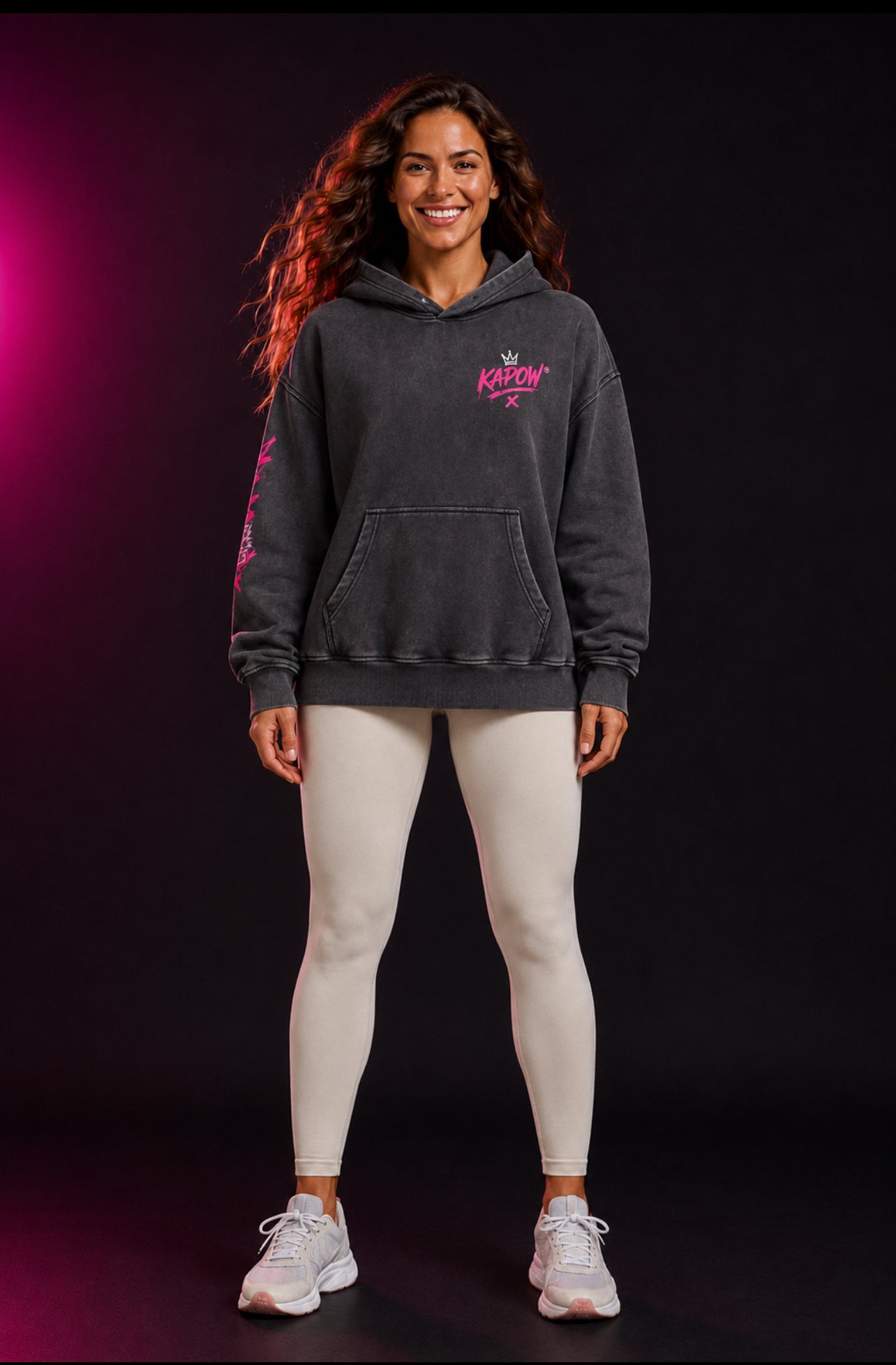 Snow Wash Fleece Oversize Hoodie