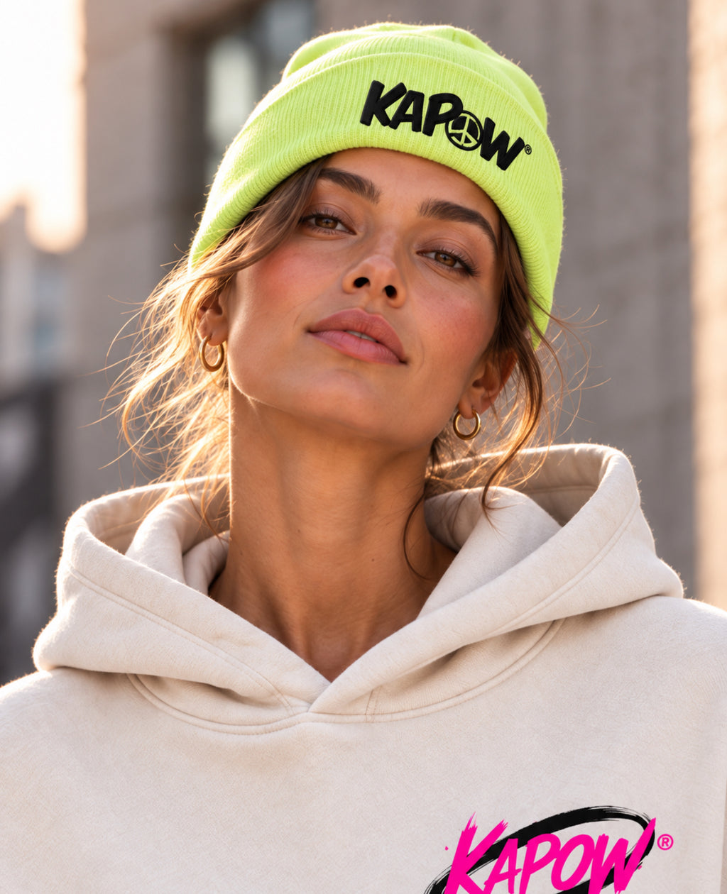 KAPOW® GLOW MODE – Neon Knit Beanie