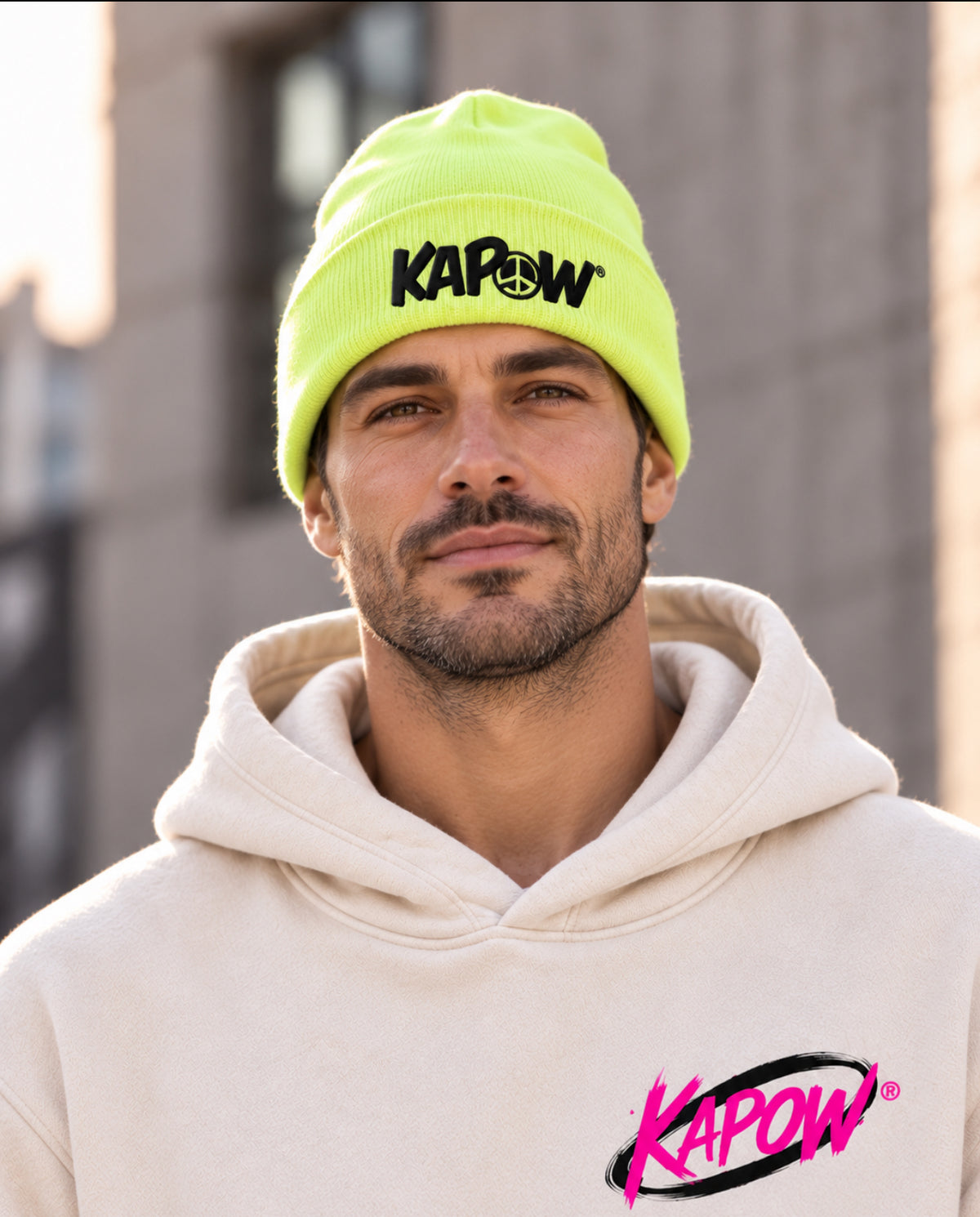 KAPOW® GLOW MODE – Neon Knit Beanie