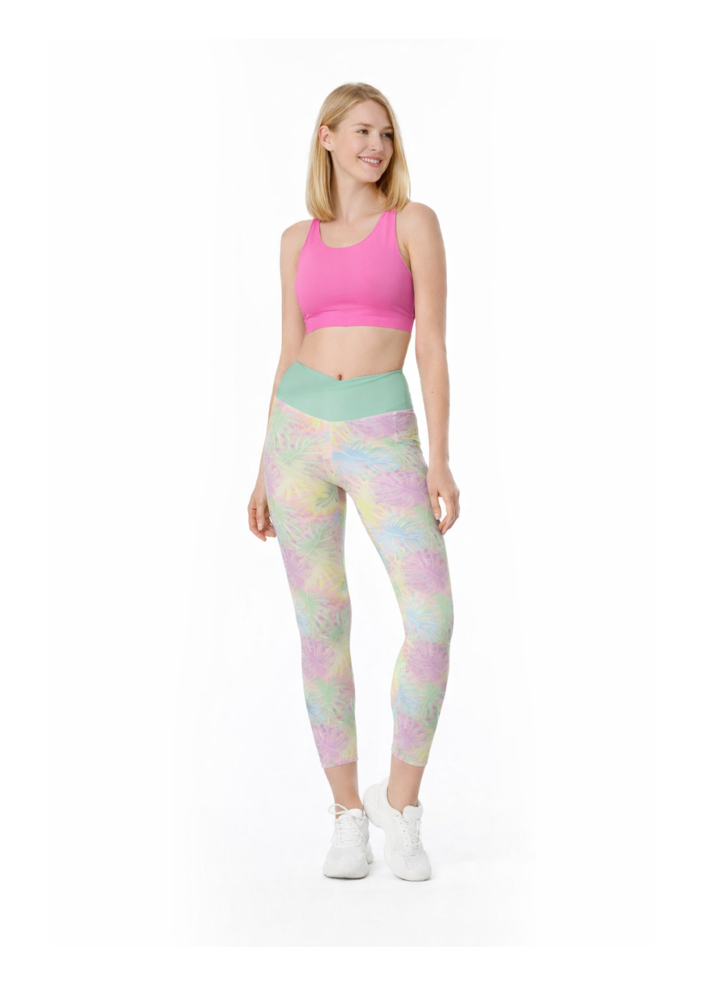 Pastel Jungle Crossover Leggings