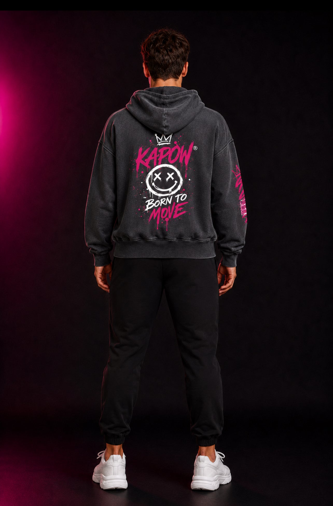Snow Wash Fleece Oversize Hoodie