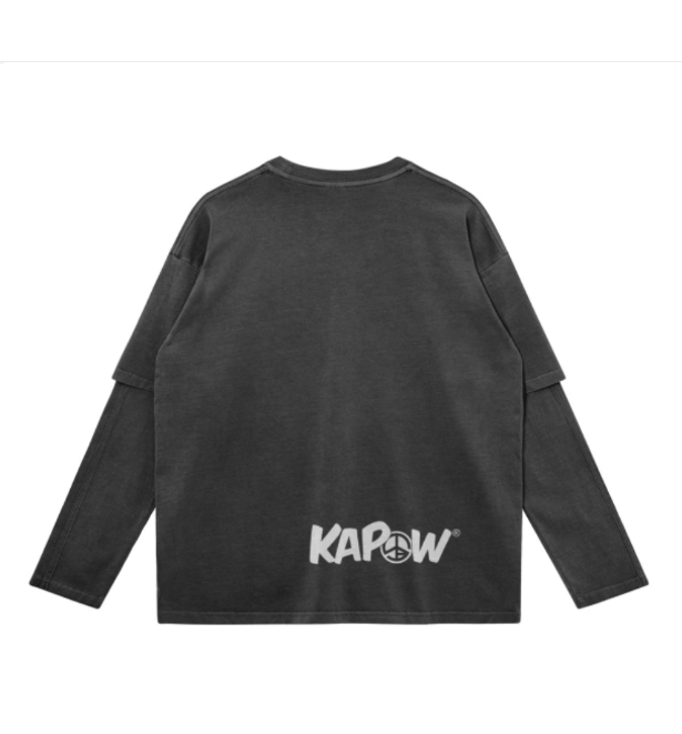 Kapow® Cool Longleeve mit aufdruck, love is the currency
