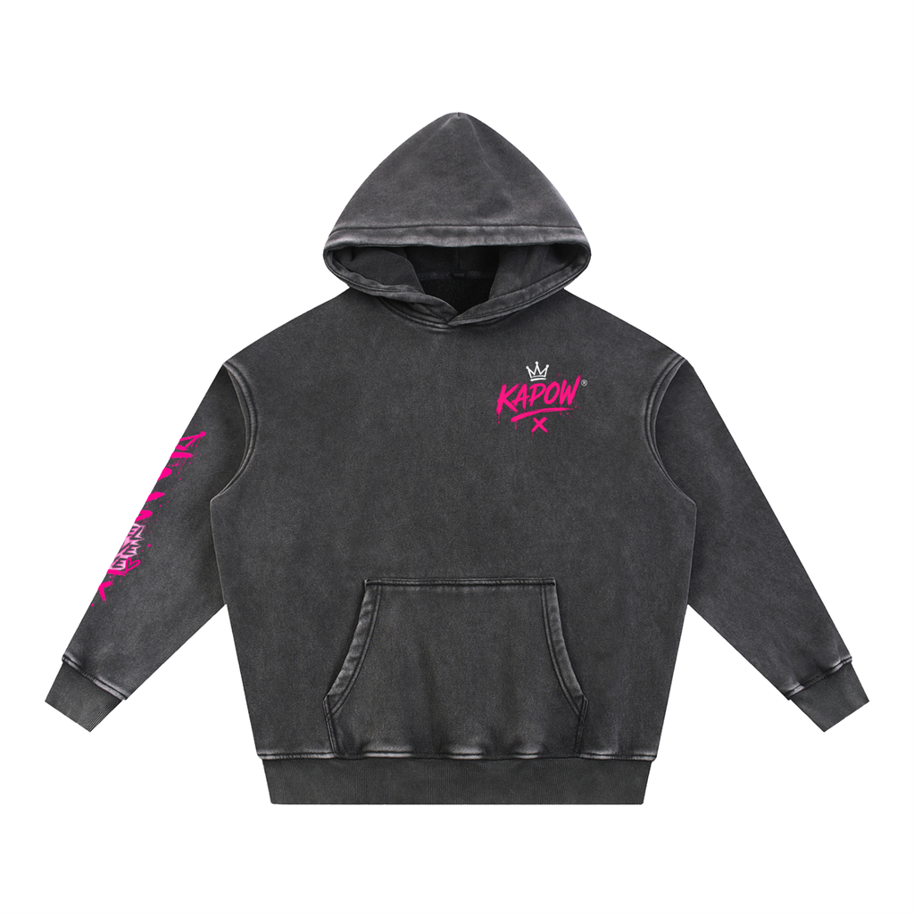 Snow Wash Fleece Oversize Hoodie