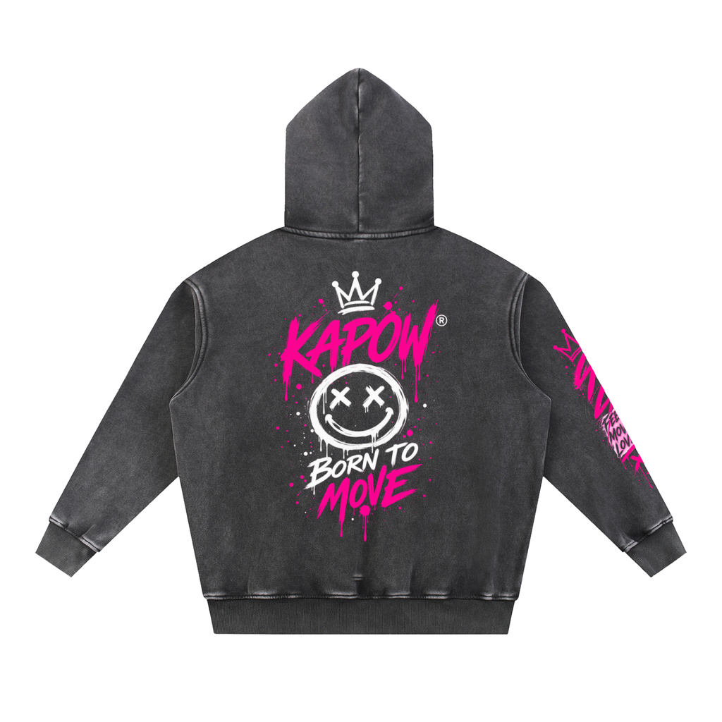 Snow Wash Fleece Oversize Hoodie