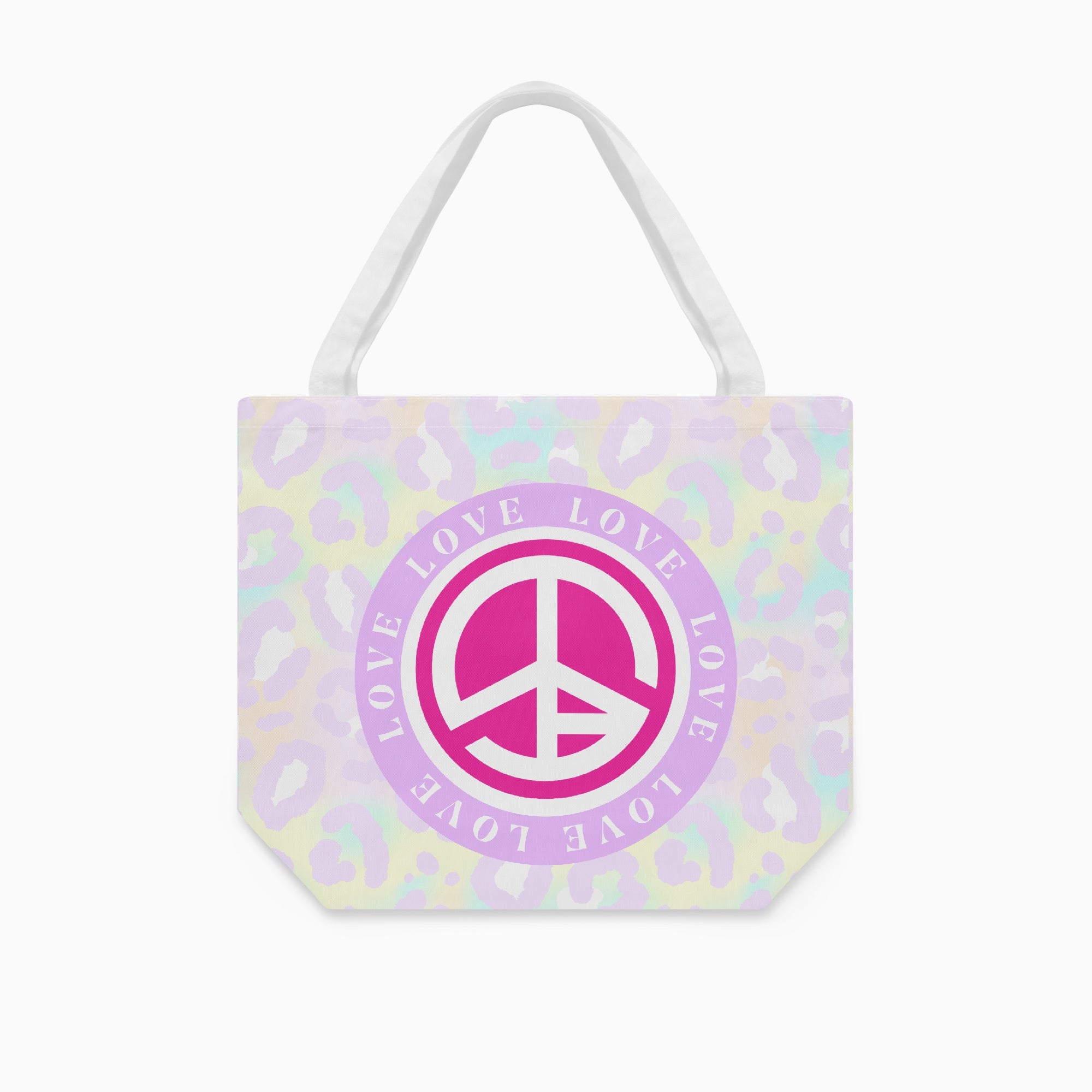Stylische Canvas-Tasche im Pastell-NEO-Design mit Kapow® Peace-Logo – robust, geräumig, unisex & ideal für Alltag, Reisen oder Gym.
