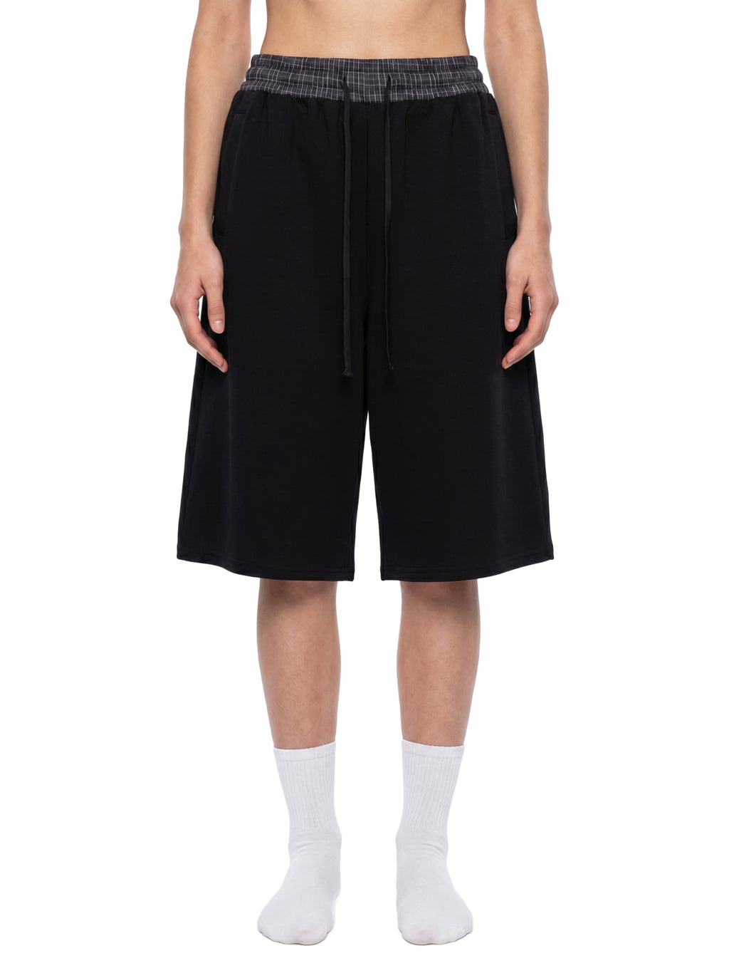 KAPOW® Unisex Shorts with Plaid Waistband