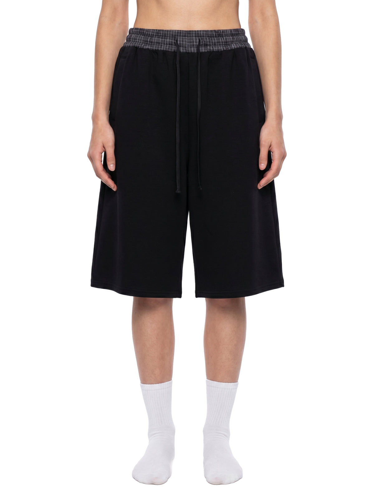 KAPOW® Unisex Shorts with Plaid Waistband