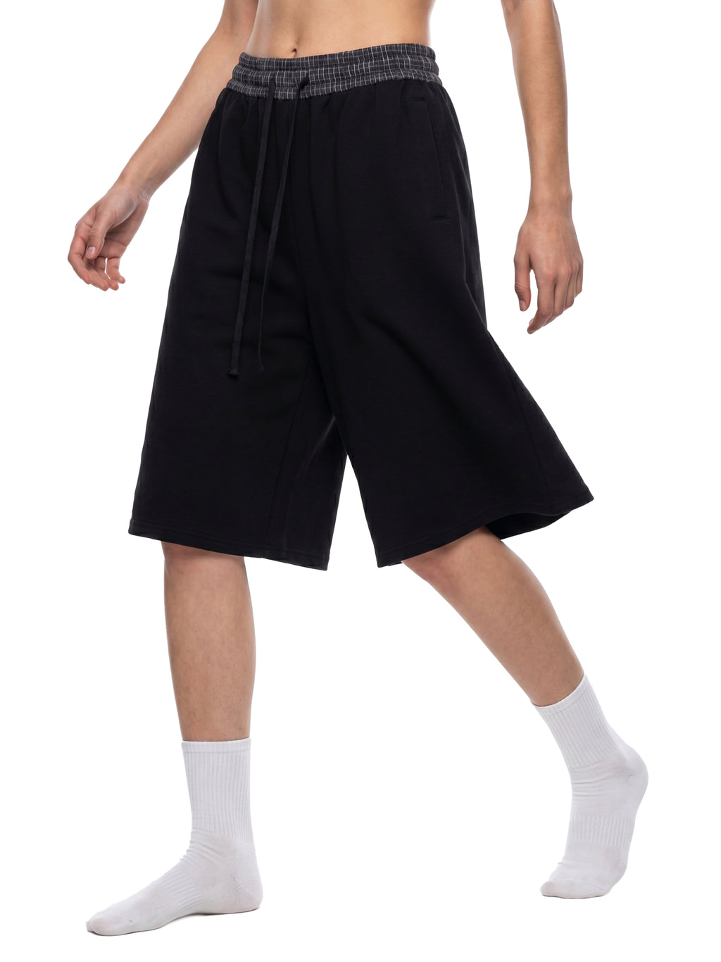 KAPOW® Unisex Shorts with Plaid Waistband