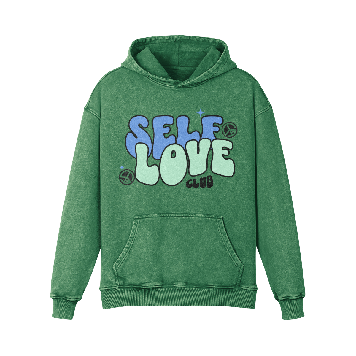 Kapow® Premuim hoddie oversized mit aufdruck self love farbe fruen